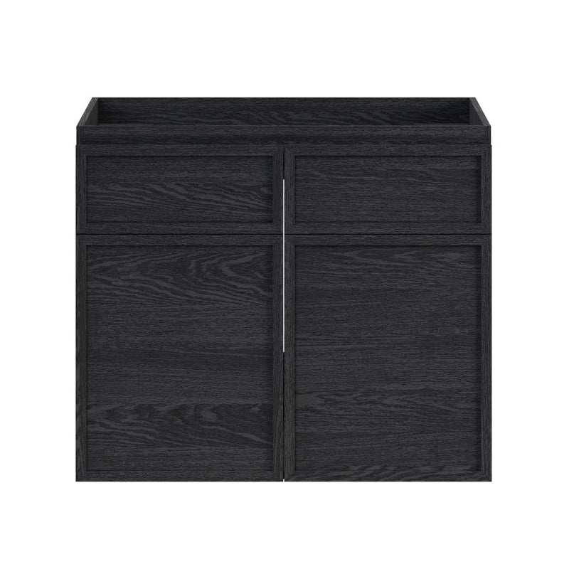 St. Tropez 24" Wall-Mounted Bathroom Vanity Cabinet without Top in Black Oak