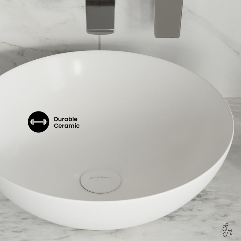 Classe 16 Ceramic Sink in Shiny White