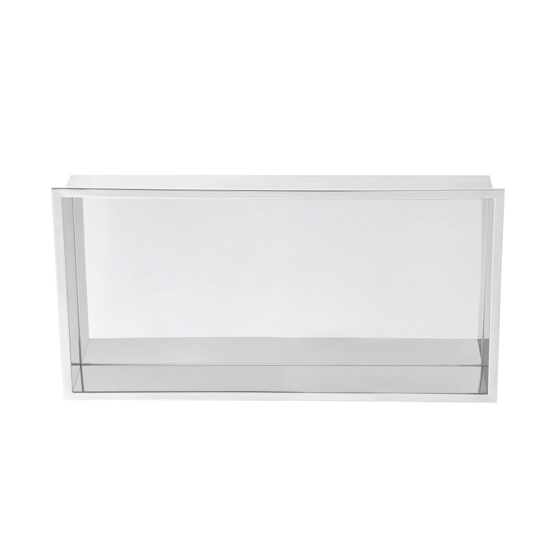 Voltaire 12" x 24" Stainless Steel Single Shelf Wall Niche in Polished Chrome
