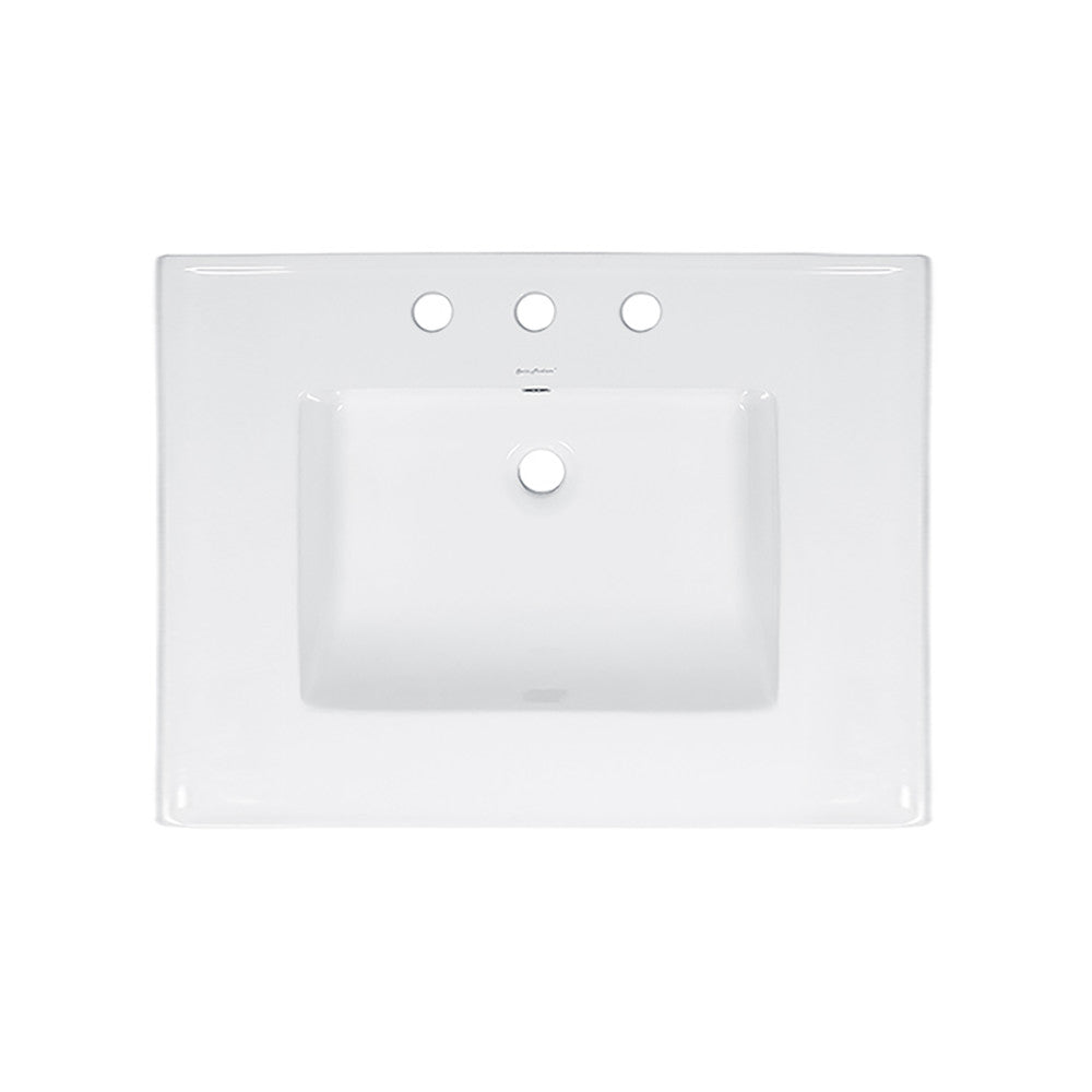 24" Ceramic Vanity Top with 8" Widespread Faucet Holes