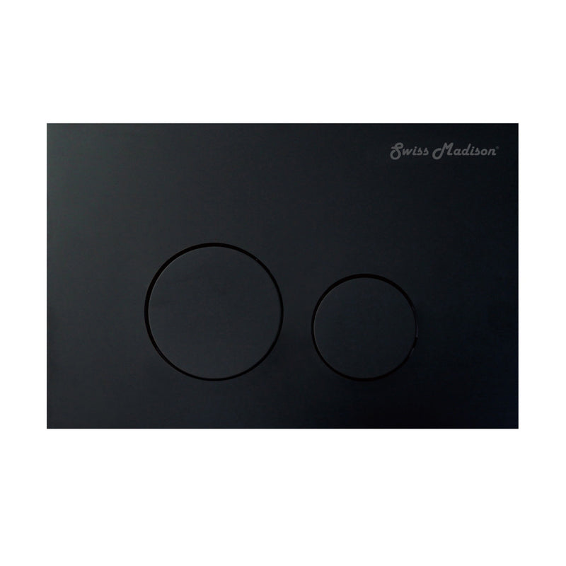 Carre Wall-Hung Toilet Bundle 0.8/1.6 GPF Dual Flush in Matte Black with Black Flush Plate