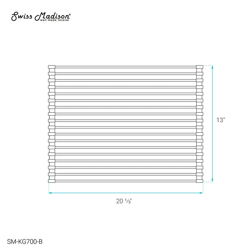 20 x 12 " Kitchen Sink Grid, Black