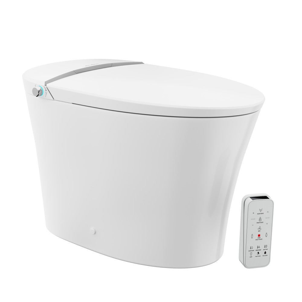 Viro Smart Tankless Elongated Toilet and Bidet, Touchless Vortex Dual-Flush 1.1/1.6 gpf