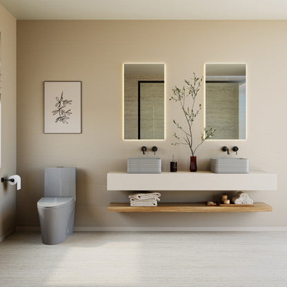 St. Tropez One-Piece Elongated Toilet Vortex™ Dual-Flush 1.1/1.6 gpf in Glossy Gray