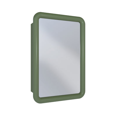 Plaisir 18 x 27 Recessed/Wall Mount Medicine Cabinet with Mirror in Green