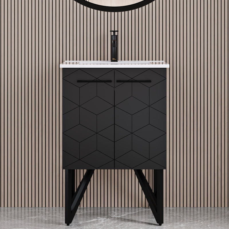 Annecy 24" Bathroom Vanity in Phantom Black