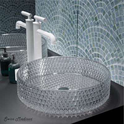 Cache 15.75" Round Glass Vessel Sink