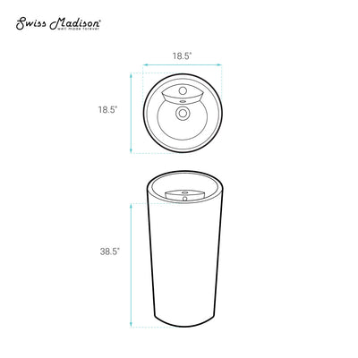 St. Tropez Circular One Piece Pedestal Sink