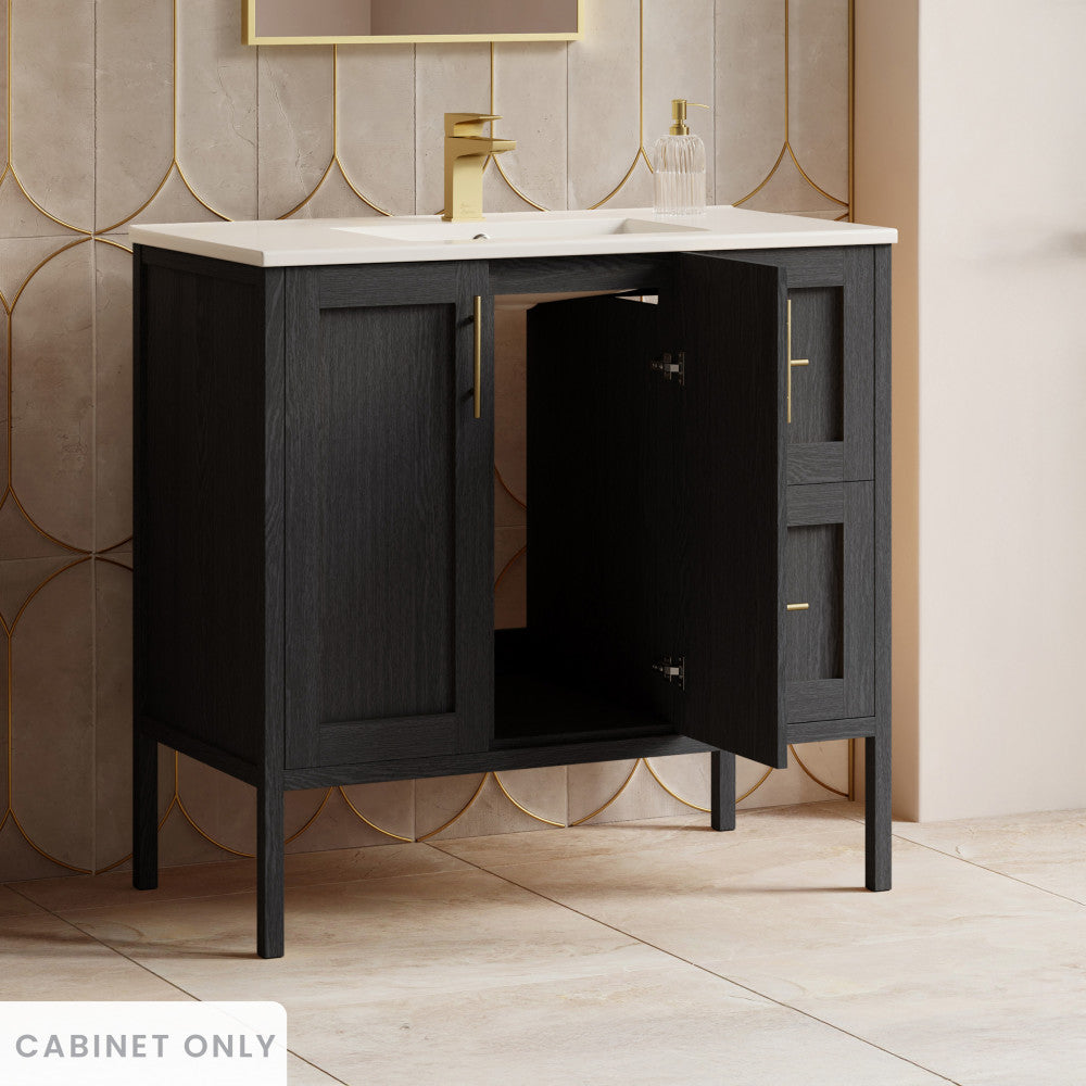 Forme 36" Modular Freestanding Bathroom Vanity Cabinet without Top in Black Oak