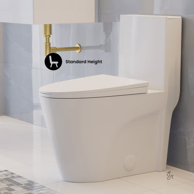 St. Tropez One-Piece Elongated Toilet, Touchless 1.1/1.6 gpf