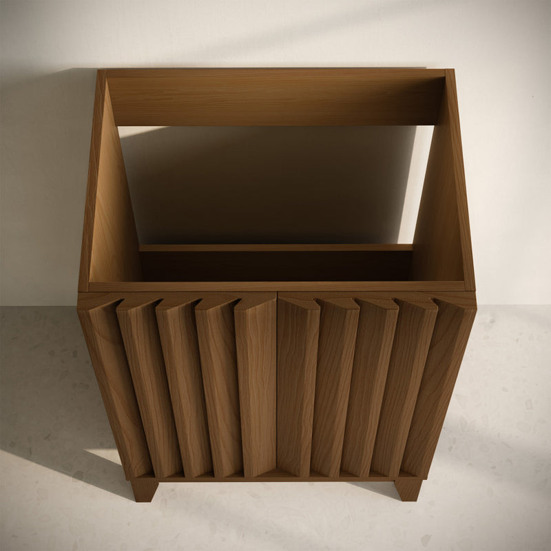 Troyes 24" Freestanding Bathroom Vanity Cabinet without Top in Brown Oak