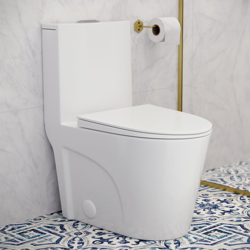 St. Tropez One Piece Elongated Toilet Dual Vortex Flush 1.1/1.6 gpf with 10" Rough In