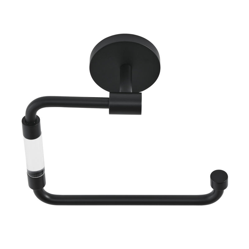 Verre Acrylic Toilet Paper Holder in Matte Black