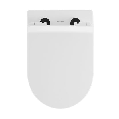 St. Tropez Back to Wall Concealed Tank Toilet Bowl, Black Hardware