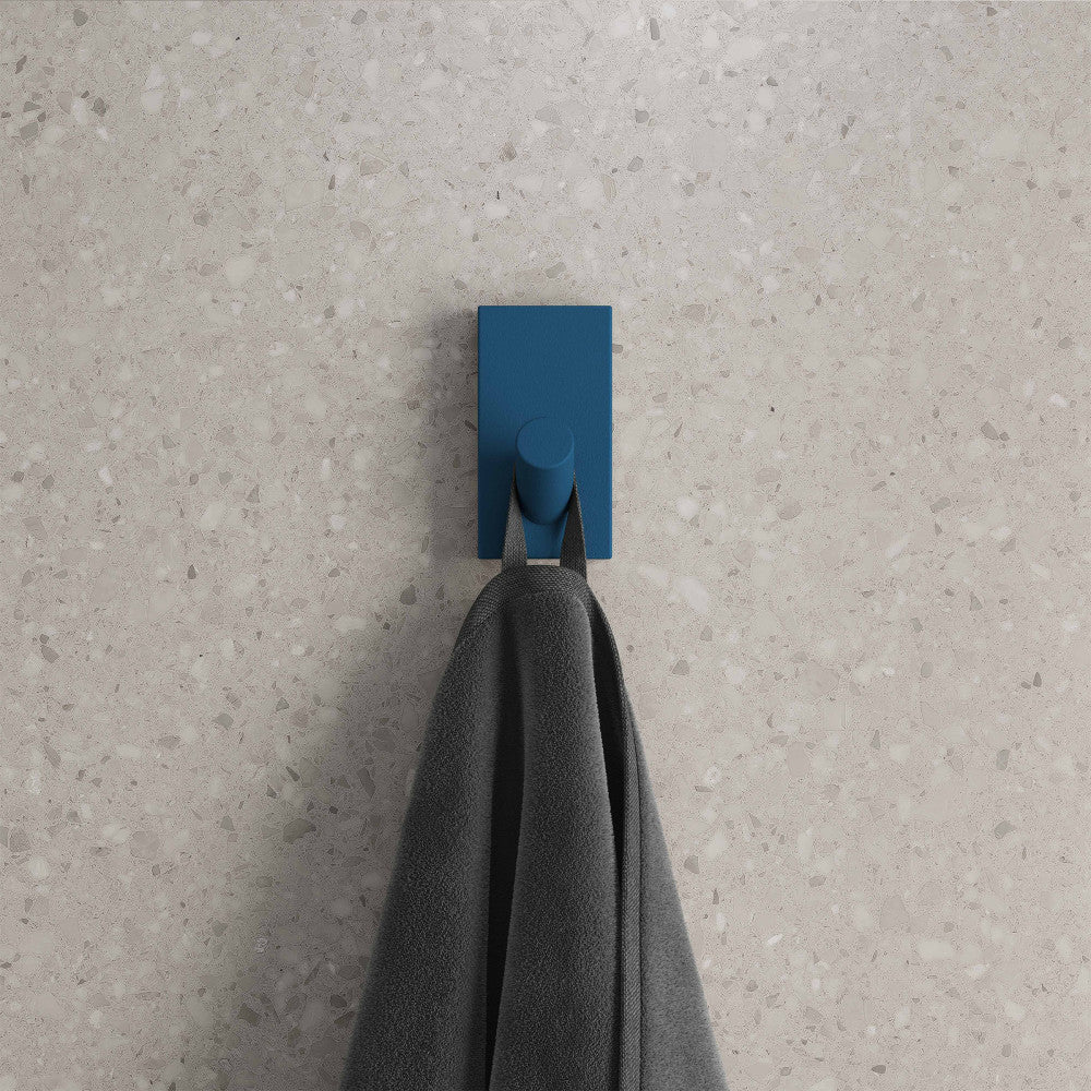 Monaco Concrete Bathroom Robe Hook in Royal Blue