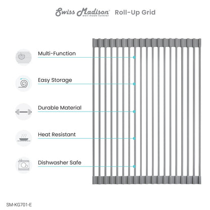 17" x 13" Kitchen Sink Grid, Gray