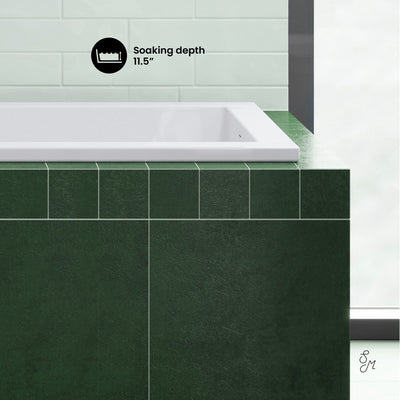 Voltaire 48" x 30" Reversible Drain Drop-In Bathtub