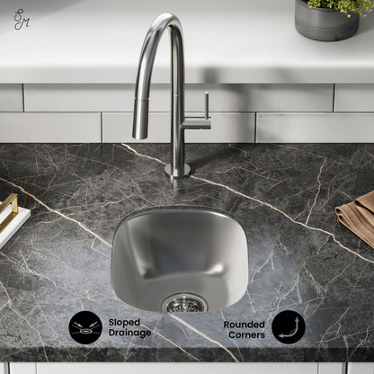 Toulouse 13 x 15 Stainless Steel Single Basin Undermount Kitchen Sink