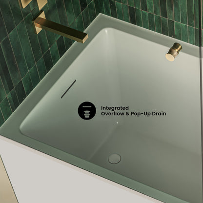 Voltaire 60 x 36 Skirted Left Drain Soaking Apron Bathtub in Glossy White with Integrated Overflow, Drain Included