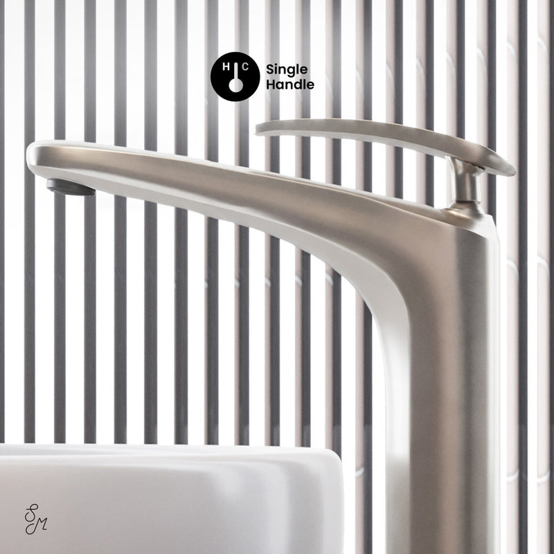 Sublime Single Hole, Single-Handle, High Arc Bathroom Faucet in Brushed Nickel