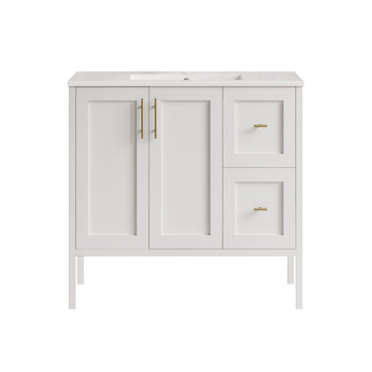 Forme 36" Modular Freestanding Bathroom Vanity with Sink Top in White