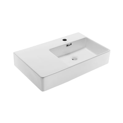 St. Tropez 30" Rectangle Wall-Mounted Sink with Right Side Faucet Mount