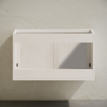 Classe 36" Wall-Mounted Bathroom Vanity in White Oak without Sink Top