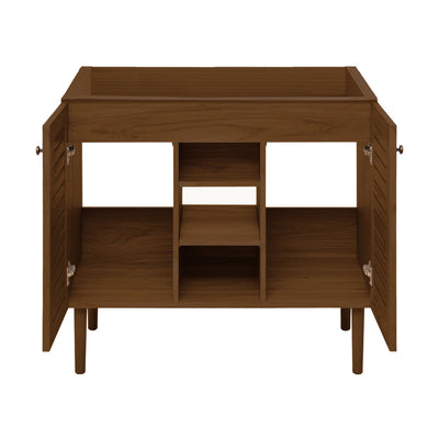 Bron 36" Freestanding Bathroom Vanity Cabinet without Top in Brown Oak