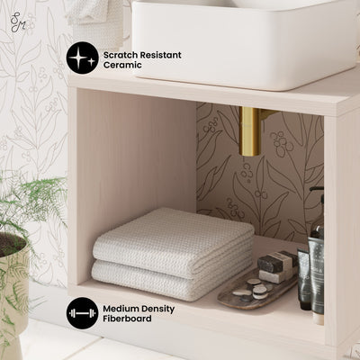 Concorde 24'' Wall-Hung Vanity In White Oak