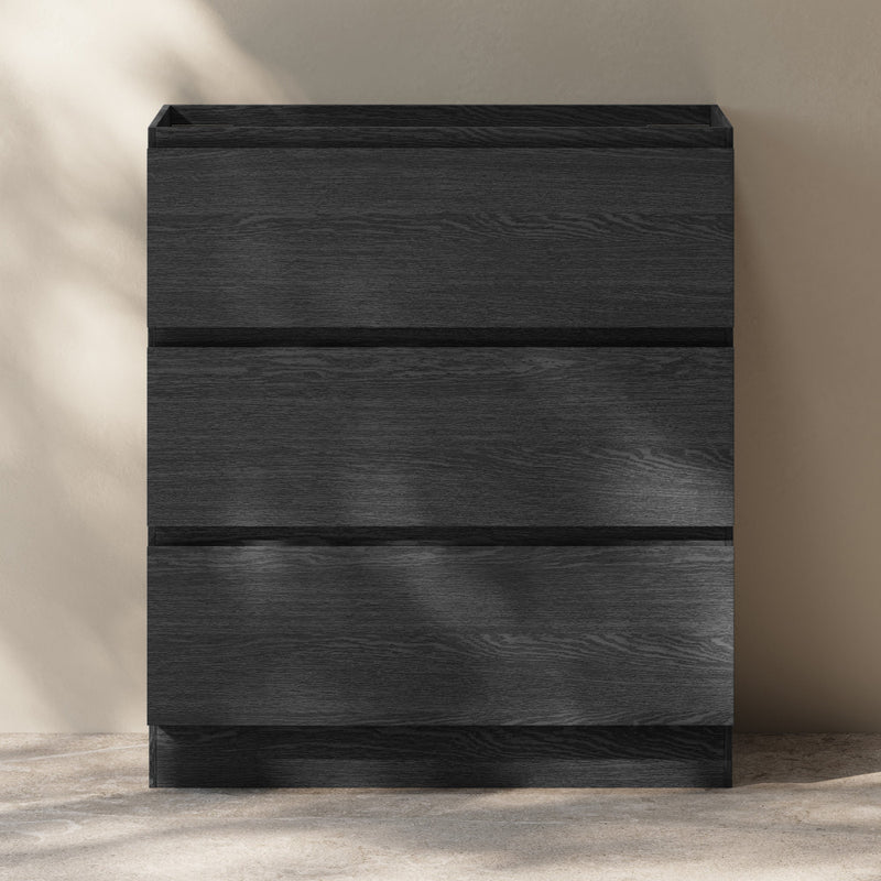 Liberte 30" Freestanding Bathroom Vanity Cabinet without Top in Black Oak