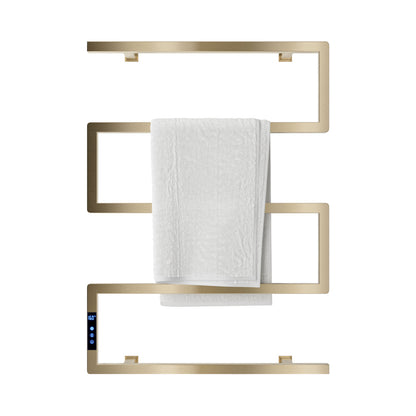 Voltaire 5-Bar Electric Towel Warmer in Swiss Gold with Timer