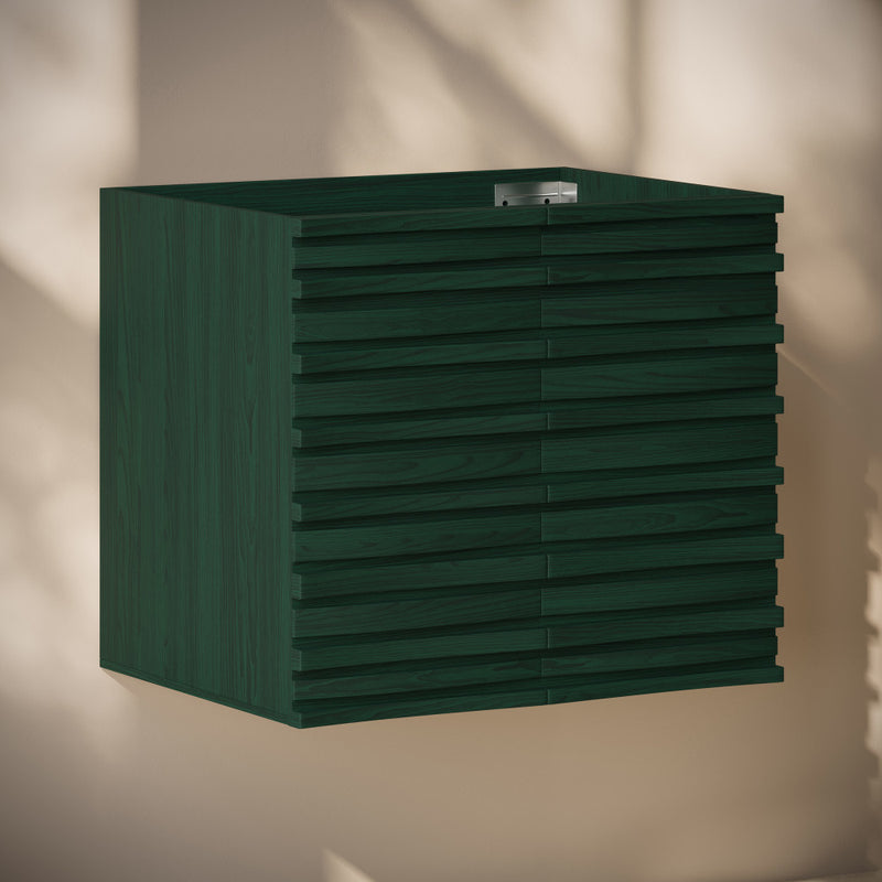 Cascade 24" Wall-Mounted Bathroom Vanity Cabinet without Top in Green Oak