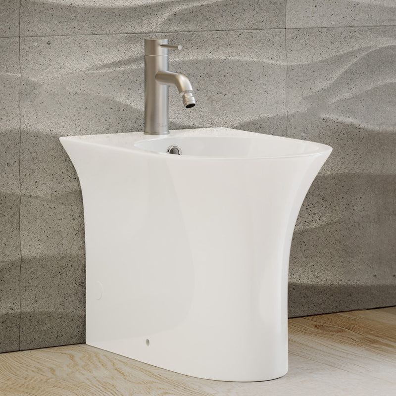 Cascade Floor Mount Classic Bidet in Glossy White