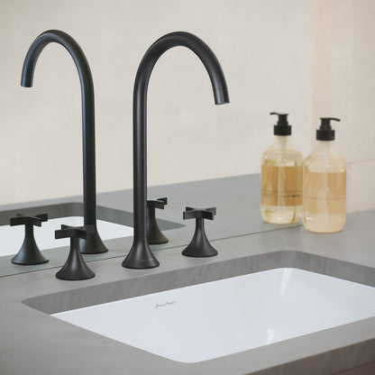 Daxton 8 in. Widespread, Cross Handle, Bathroom Faucet in Matte Black