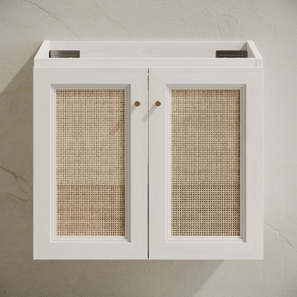 Classe 24" Wall-Mounted Bathroom Vanity in White Oak without Sink Top