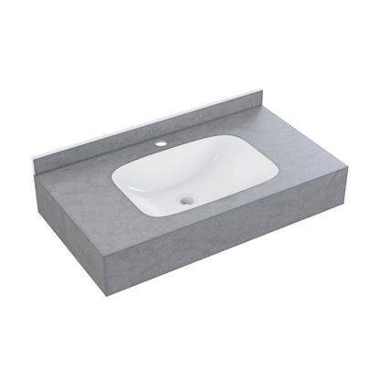 Avancer 36'' Wall Mount Sink In Charcoal Gray