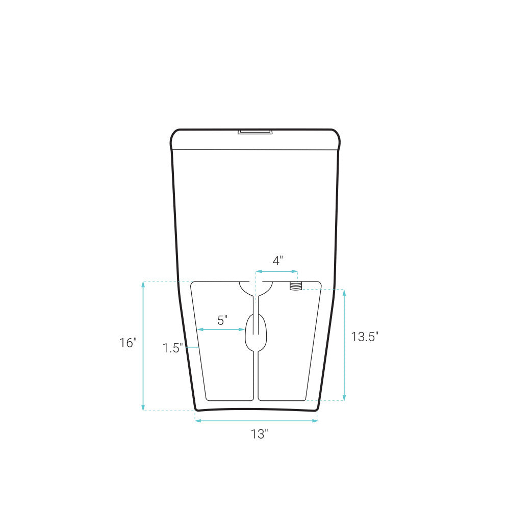 Dreux One Piece Elongated Dual Flush Toilet with 0.95/1.26 GPF (6 - Pack)