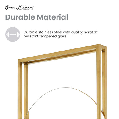 Pierre 35.5" Vanity Mirror in Brushed Gold