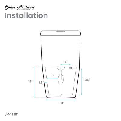 Dreux One Piece Elongated Dual Flush Toilet with 0.95/1.26 GPF