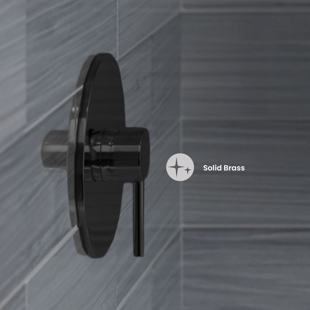 Ivy Single-Handle 1 Spray 8" Wall Mounted Fixed Shower Head in Matte Black (Valve Included)