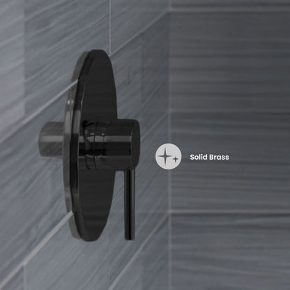 Ivy Single-Handle 1 Spray 8" Wall Mounted Fixed Shower Head in Matte Black (Valve Included)