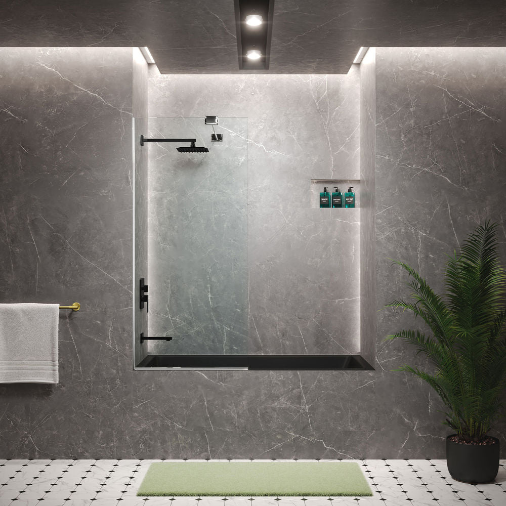 Concorde Single-Handle 1-Spray Tub and Shower Faucet in Matte Black (Valve Included)