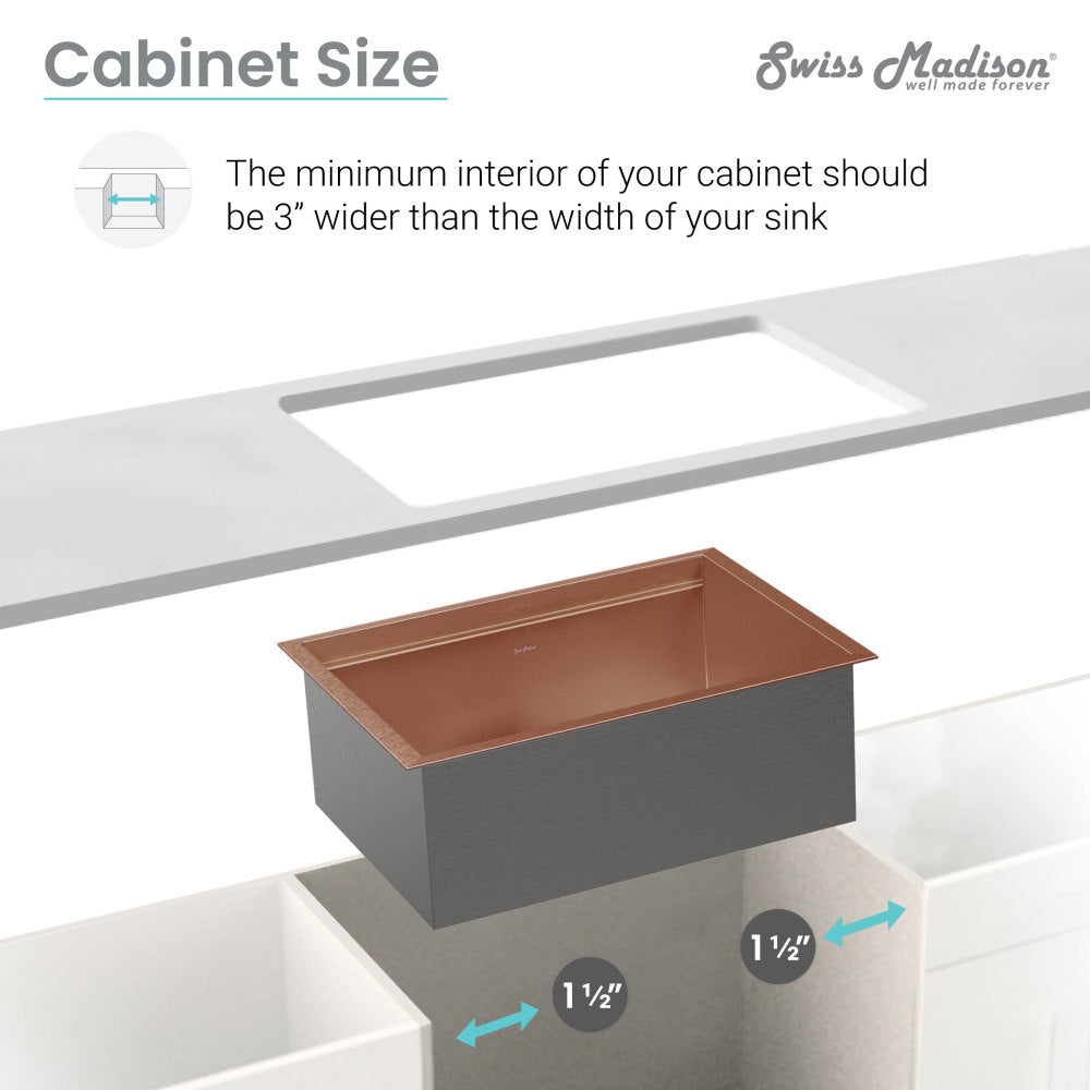 30x19 rose gold stainless steel undermount single basin kitchen sink.
