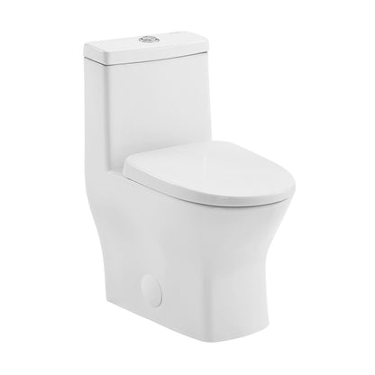 Sublime II One-Piece 10" Rough-in 1.1/1.6 GPF Dual Top Flush Round Compact Toilet in Glossy White (6 - Pack)