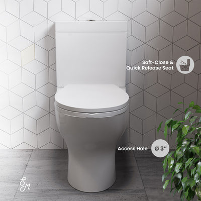 Cache Two-Piece Elongated Toilet Dual-Flush 1.1/1.6 gpf