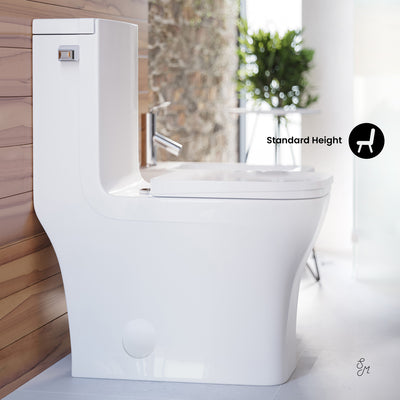 Concorde One-Piece Square Left Side Flush Handle Toilet 1.28 gpf