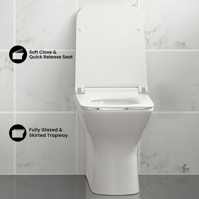 Carre Back-To-Wall Square Toilet Bowl