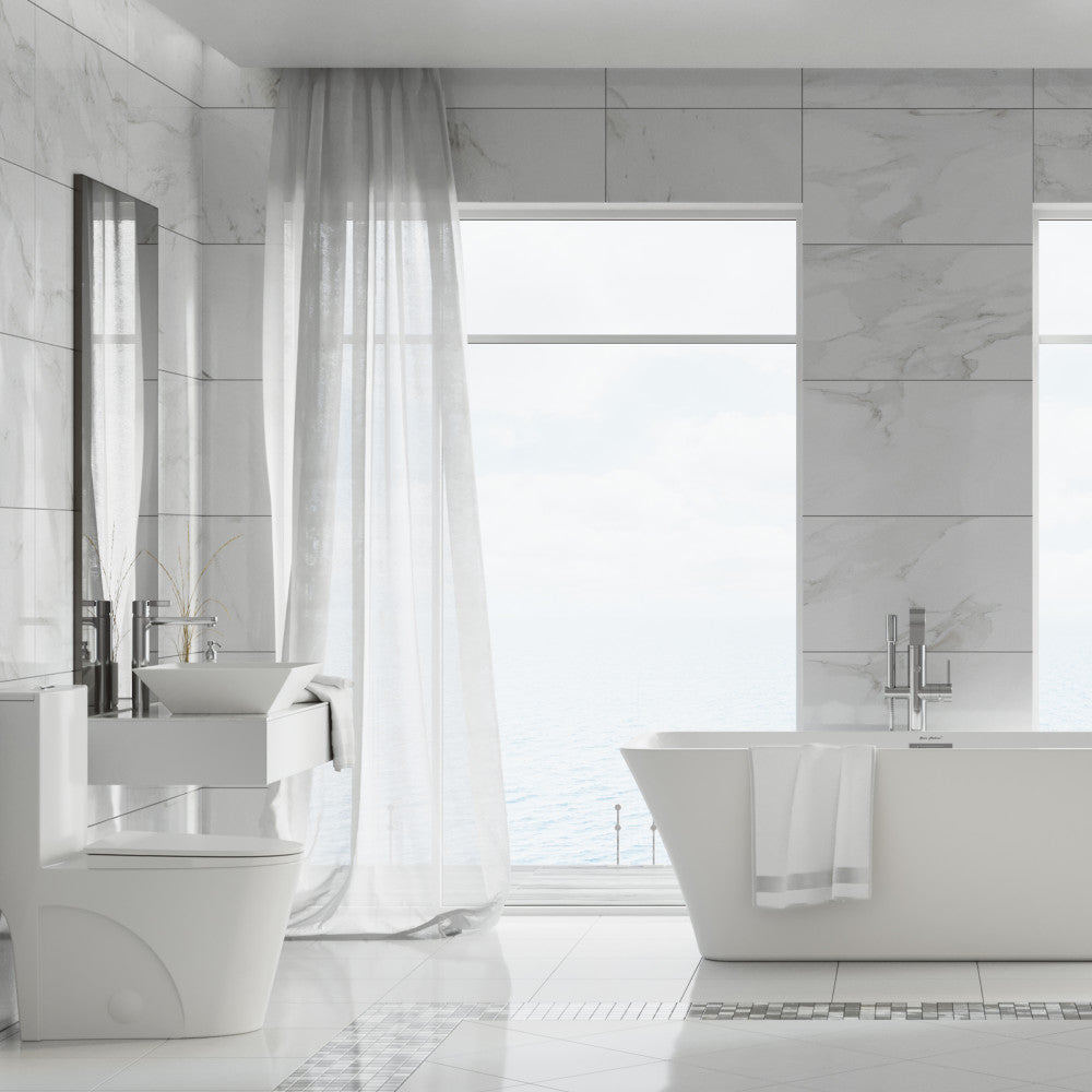 St. Tropez One Piece Elongated Toilet Dual Vortex Flush 1.1/1.6