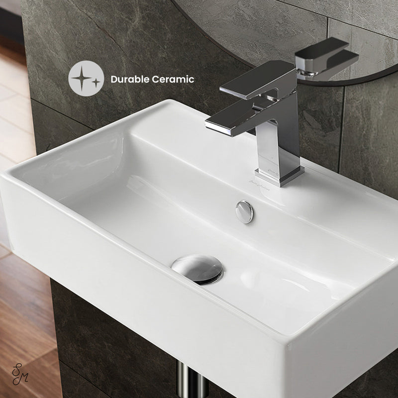 Claire 22" Rectangle Wall-Mount Bathroom Sink