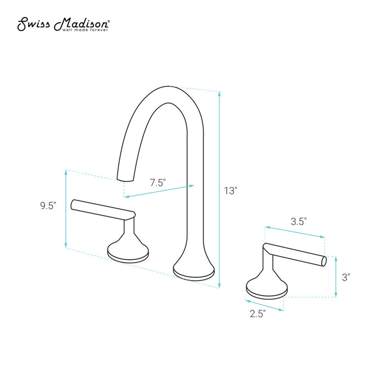 Daxton 8 in. Widespread Bathroom Faucet in Matte Black
